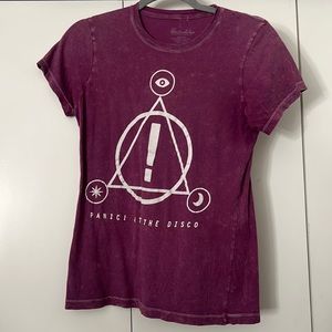 Purple Acid Wash Panic @ the Disco Casual Relaxed Fit TShirt